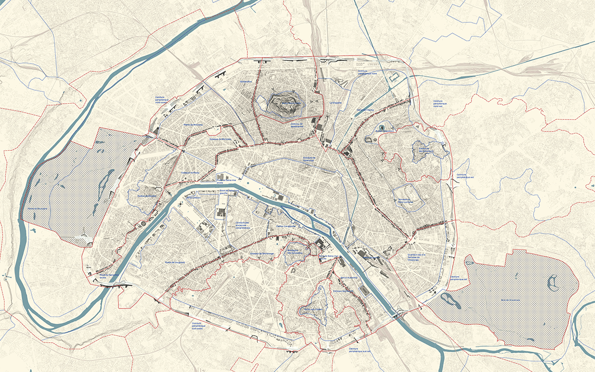 Carte des unités paysagères de Paris